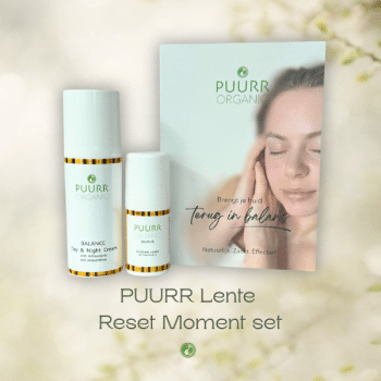 PUURR Lente Reset Moment Set – Organic Cream + Exfoliant